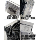 CSF 8026 13.8in x 10in Dual Fluid Bar & Plate HD Oil Cooler w/9in SPAL Fan