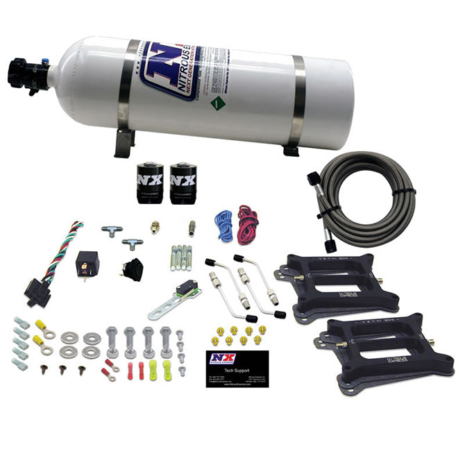 Dual-HolleyGasoline-Nitrous-Kit-(100-500Hp)-W15Lb-Bottle