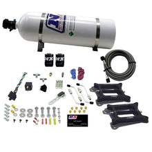 Load image into Gallery viewer, Dual-HolleyGasoline-Nitrous-Kit-(100-500Hp)-W15Lb-Bottle