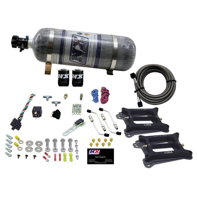 Dual-HolleyGasoline-Nitrous-Kit-(100-500Hp)-WComposite-Bottle