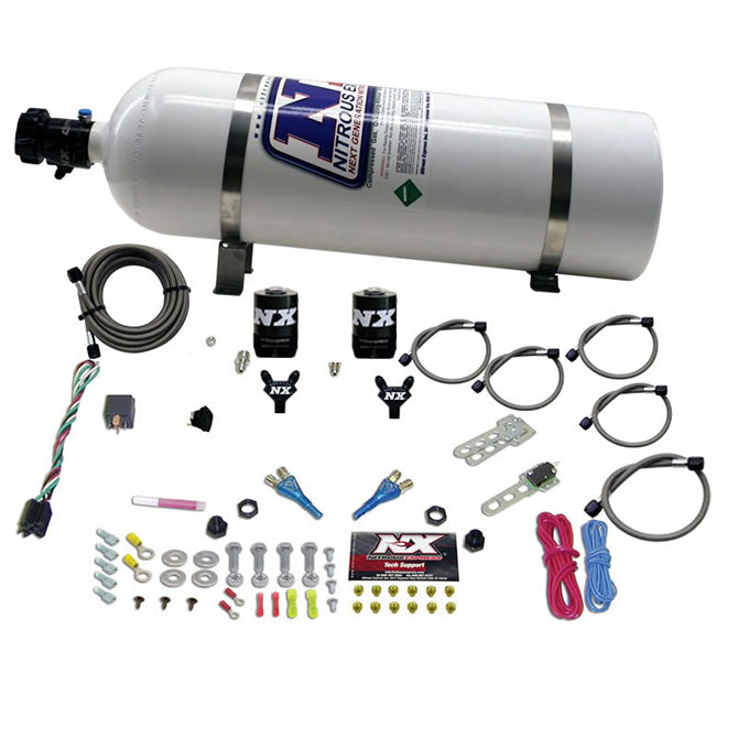 Dual-Nozzle-Sport-Compact-Nitrous-Kit-(35-50-75Hp)-W15Lb-Bottle