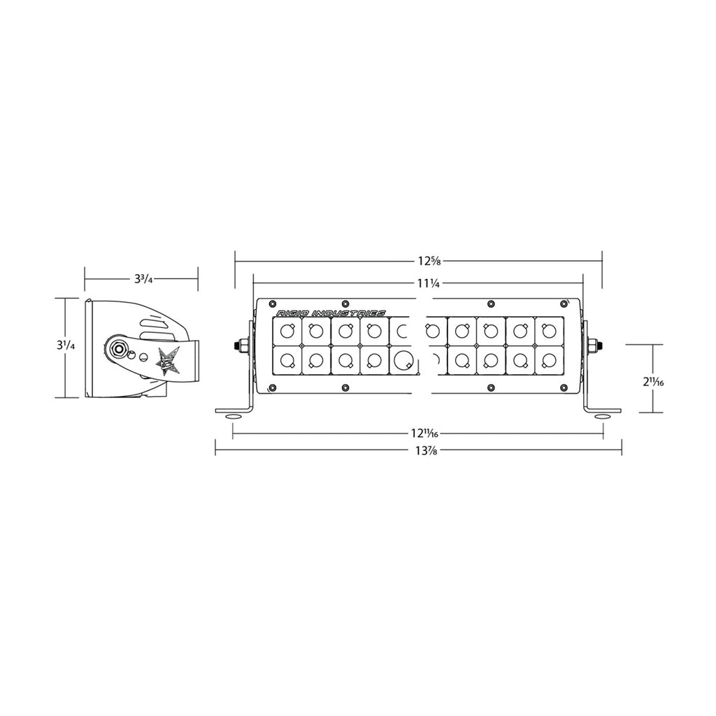 E-Series-Pro-Led-Light,-SpotFlood-Optics,-Amber,-10-Inch,-Black-Housing