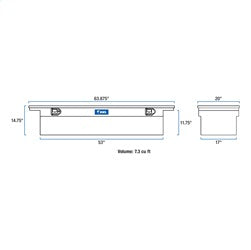UWS EC10342 Chevrolet; Dodge; Ford; GMC... Truck Tool Box for Select Dodge Dakota, Ford Explorer Sport Trac, Ford Ranger, Mazda B2300, Mazda B2500, Mazda B3000, Mazda B4000