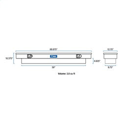 UWS EC10521 Chevrolet; Dodge; Ford; GMC... Truck Tool Box for Select Chevrolet Silverado 1500, Chevrolet Silverado Classic, Chevrolet Silverado HD, Chevrolet Silverado HD Classic, Chevrolet Silverado LD, Chevrolet Silverado 2500, Chevrolet Silverado HD,