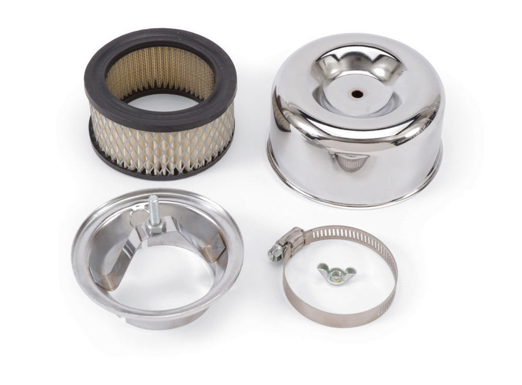 EDELBROCK 1202 Chrome Round A/C - 94 2bbl. Carb