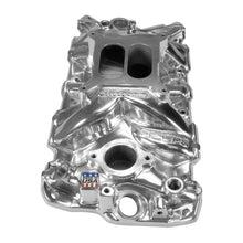 Load image into Gallery viewer, Edelbrock 27031 Performer EPS Manifold w/Oil Fill Tube for Small-Block Chevy, Polished Finish for Select Avanti II, Buick Century, Buick LeSabre, Buick Regal, Buick Skylark, Checker Aerobus, Checker Deluxe, Checker Marathon, Checker Taxicab, Chevrolet