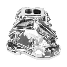 Load image into Gallery viewer, Edelbrock 7101-CP Performer RPM SBC Intake Manifold, Chrome Plasma for Select Avanti II, Checker Aerobus, Checker Deluxe, Checker Marathon, Checker Taxicab, Chevrolet 3B, Chevrolet 3C, Chevrolet 3D, Chevrolet 3E, Chevrolet 3F, Chevrolet 3G, Chevrolet Bel