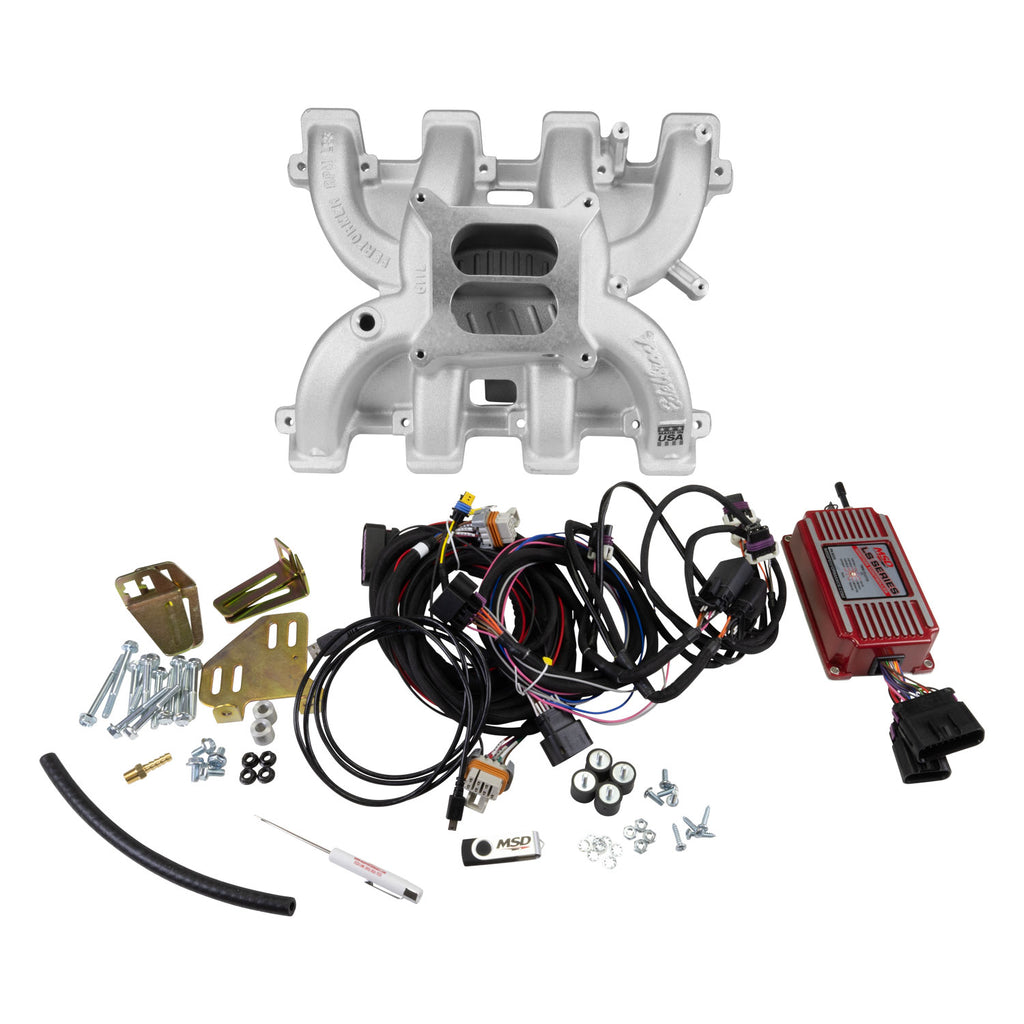 Edelbrock 71196 Performer RPM Small Block Chevy LS3 Intake Manifold with Timing Control Module
