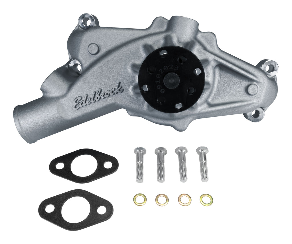 Edelbrock 88500 Water Pump Big-Block Chevy Short/Standard in Satin Finish for Select Chevrolet Bel Air, Chevrolet Biscayne, Chevrolet C10 Pickup, Chevrolet C10 Suburban, Chevrolet C20 Pickup, Chevrolet C20 Suburban, Chevrolet C30 Pickup, Chevrolet
