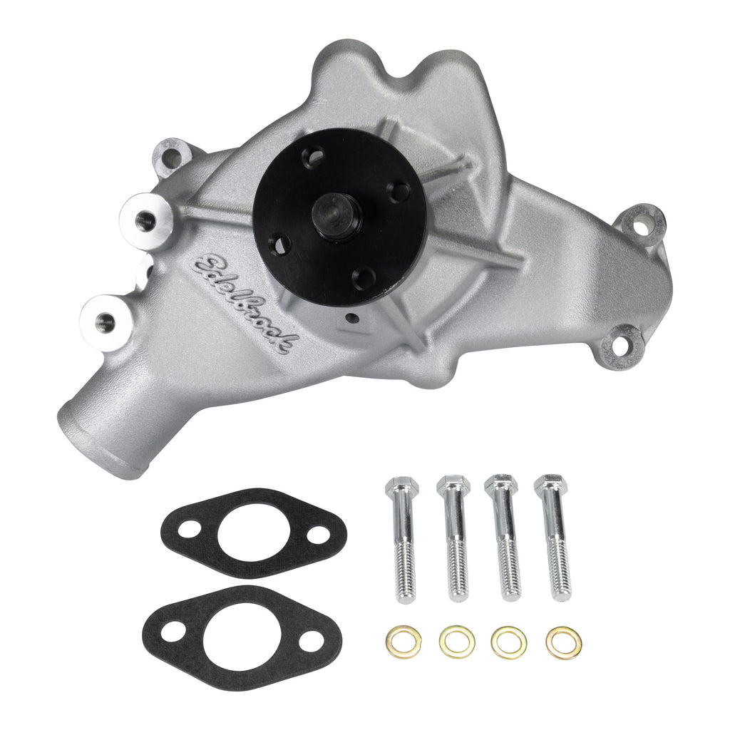 Edelbrock 88530 Water Pump for 1988 and later C/K pickups in Satin Finish for Select Chevrolet C2500, Chevrolet C3500, Chevrolet K2500, Chevrolet K3500, Chevrolet R30, Chevrolet R3500, Chevrolet V30, Chevrolet V3500, GMC C2500, GMC C3500, GMC K2500, GMC