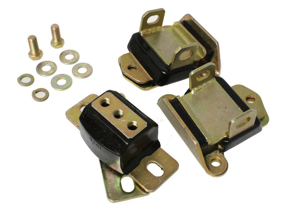 ENERGY SUSPENSION 3-1120G SBC Motor & Trans Mount Kit Zinc Finish Black