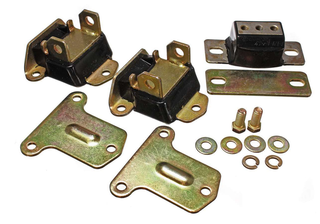 ENERGY SUSPENSION 3-1122G Chevy V8 Motor/Trans Mnt Kit Zinc Finish Black