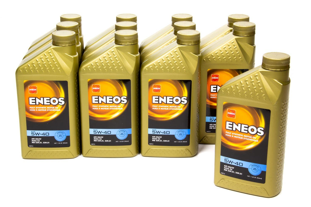 ENEOS 3704-301 Full Syn Oil 5w40 Case 12 X1 Qt
