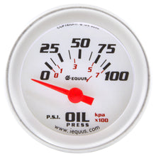 Load image into Gallery viewer, EQUUS E8264 2.0 Dia Oil Pressure Gauge Silver  0-100psi