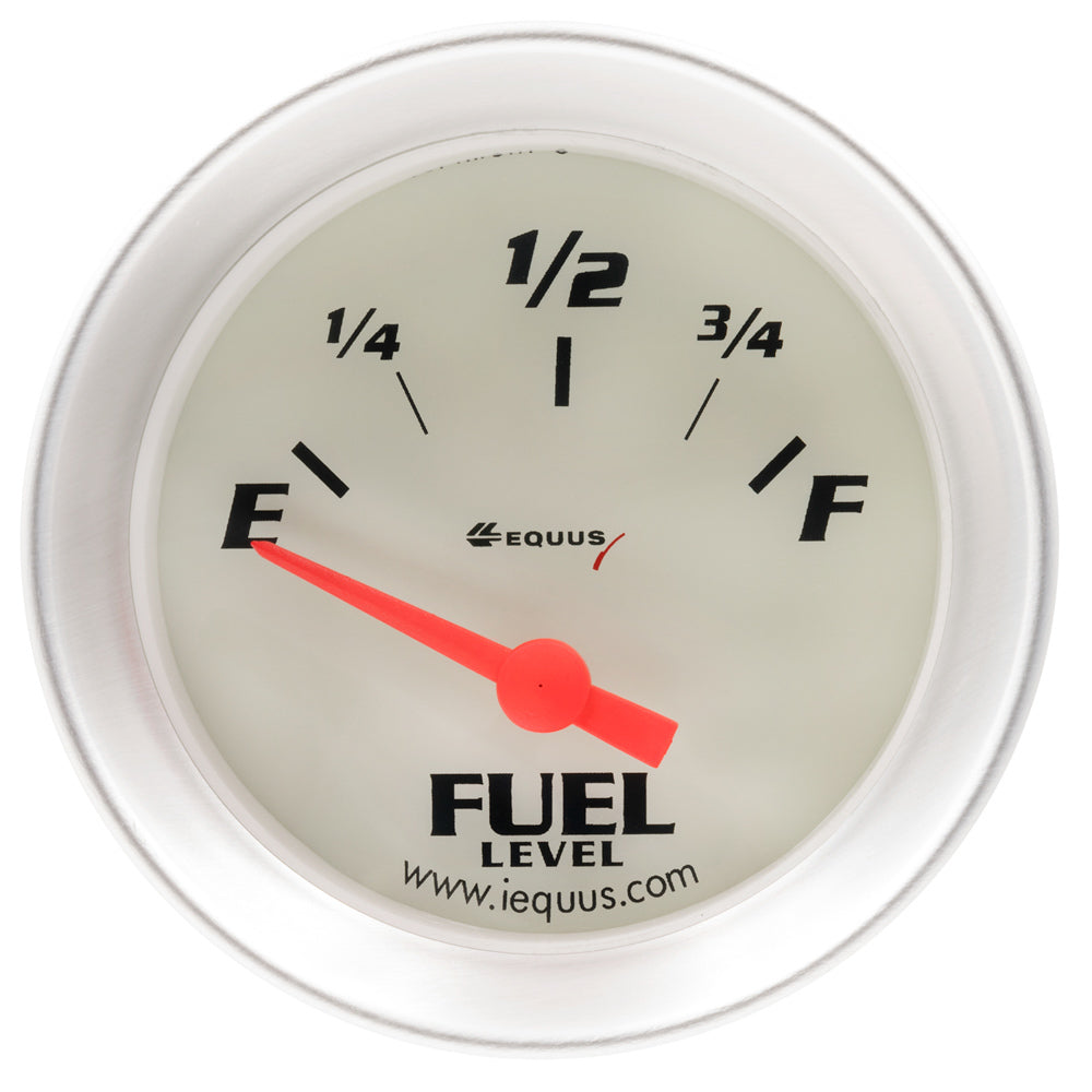 EQUUS E8361 2.0 Dia Fuel Level Gauge Silver
