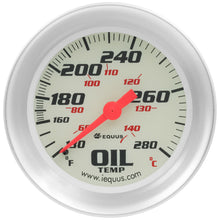 Load image into Gallery viewer, EQUUS E8443 2-5/8 Dia Oil Temp Gauge Silver  130-280