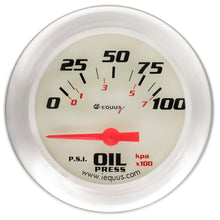 Load image into Gallery viewer, EQUUS E8464 2-5/8 Dia Oil Pressure Gauge Silver  0-100psi