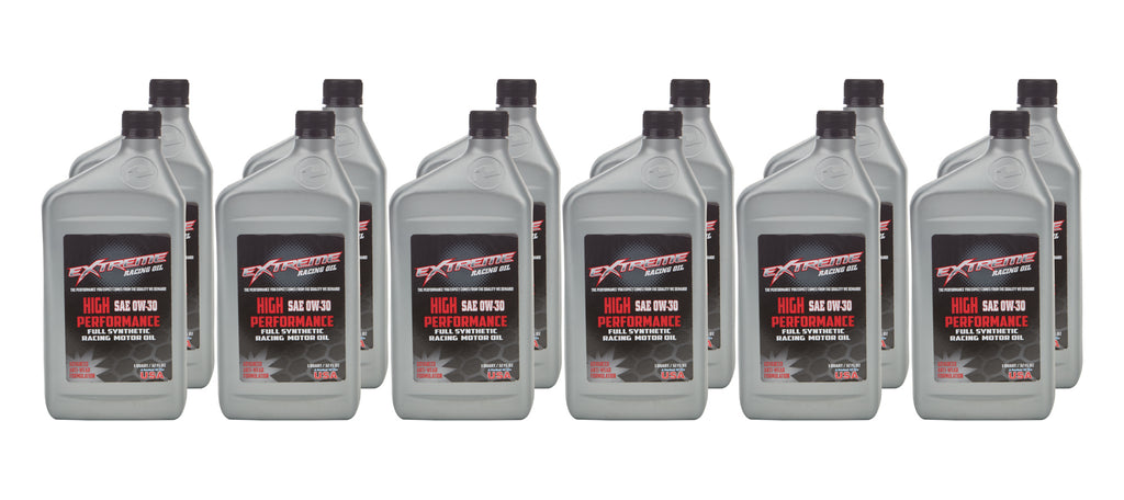 EXTREME RACING OIL HP0W30C 0W30 Full Synthetic 12 x 1 Quart