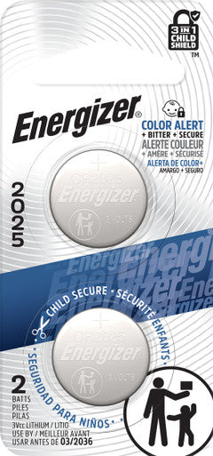 Energizer 2025BP-2N 2025 Batteries (2 Pack), 3V Lithium Coin Batteries