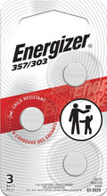 Load image into Gallery viewer, Energizer 357BPZ-3N 357/303 Batteries (3 Pack), 1.5V Silver Oxide Button Cell Batteries