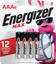 Load image into Gallery viewer, Energizer E92MP-8 MAX AAA Batteries (8 Pack), Triple A Alkaline Batteries