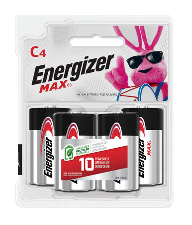 Energizer E93BP-4 MAX C Batteries (4 Pack), C Cell Alkaline Batteries