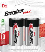 Load image into Gallery viewer, Energizer E95BP-2 MAX D Batteries (2 Pack), D Cell Alkaline Batteries