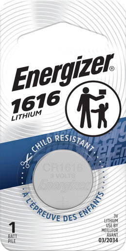 Energizer ECR1616BP 1616 Lithium Coin Battery, 1 Pack