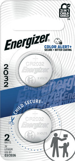 Energizer ECR2032BP-2N 2032 Lithium Coin Battery, 2 Pack