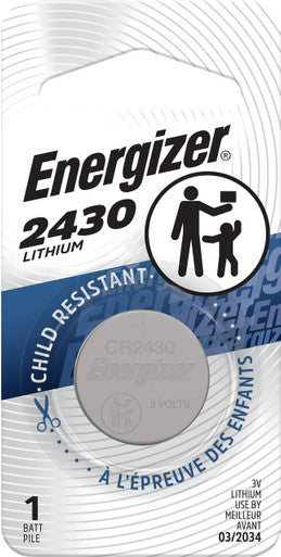 Energizer ECR2430BP 2430 Lithium Coin Battery, 1 Pack