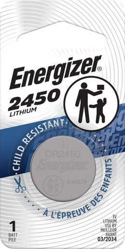 Energizer ECR2450BP 2450 Lithium Coin Battery, 1 Pack