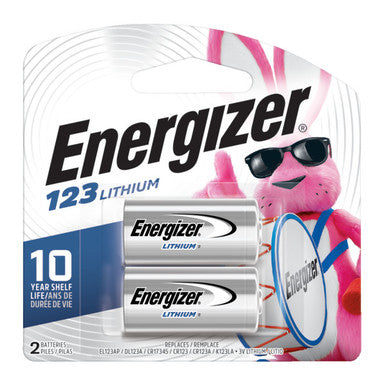 Energizer EL123APB2 123 Lithium Batteries (2 Pack), 3V Photo Batteries