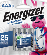 Load image into Gallery viewer, Energizer L92SBP-8 Ultimate Lithium AAA Batteries (8 Pack)