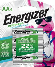 Load image into Gallery viewer, Energizer NH15BP-4 Power Plus Rechargeable AA Batteries (4 Pack), Double A Batteries