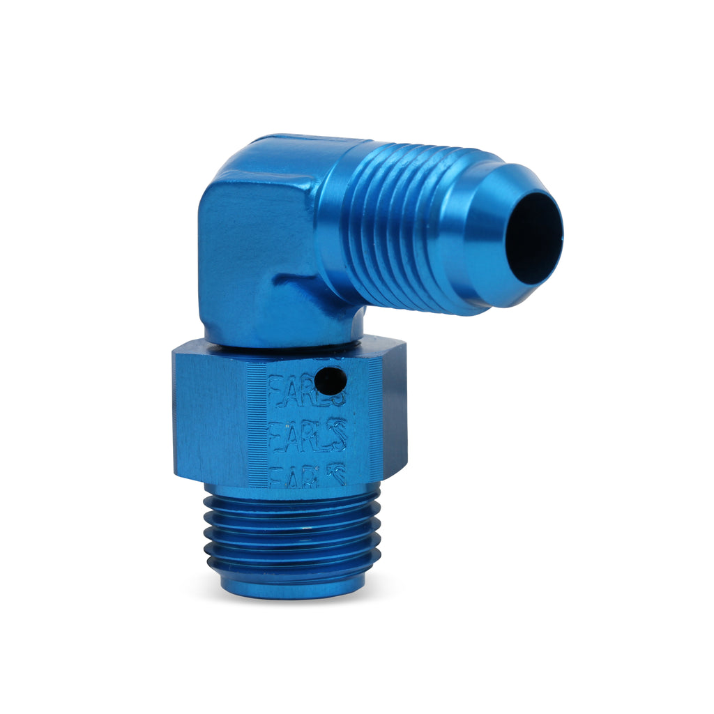 Earls-90-Degree--6-An-Male-To-58-18-Inverted-Flare-Male-Swivel