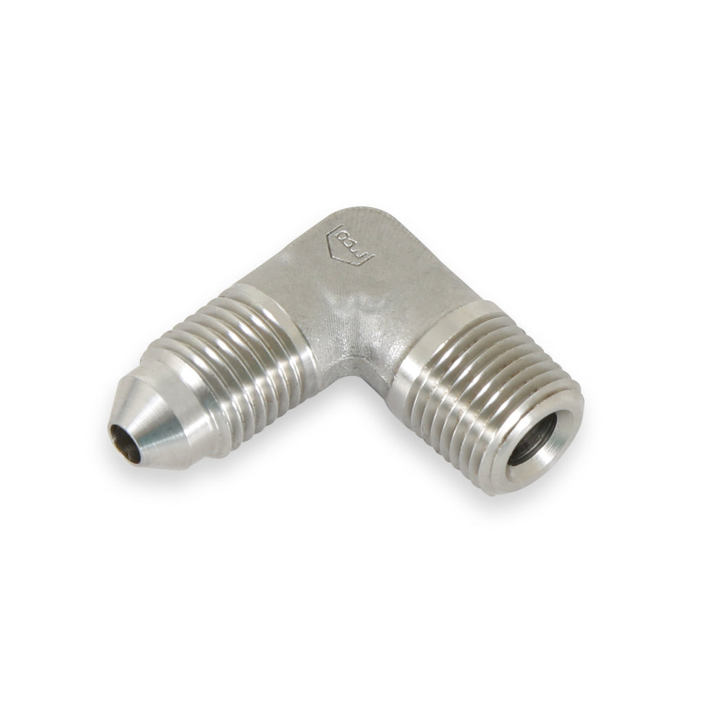 Earls-90-Degree-Elbow-Male-An--3-To-18-Npt---Stainless-Steel