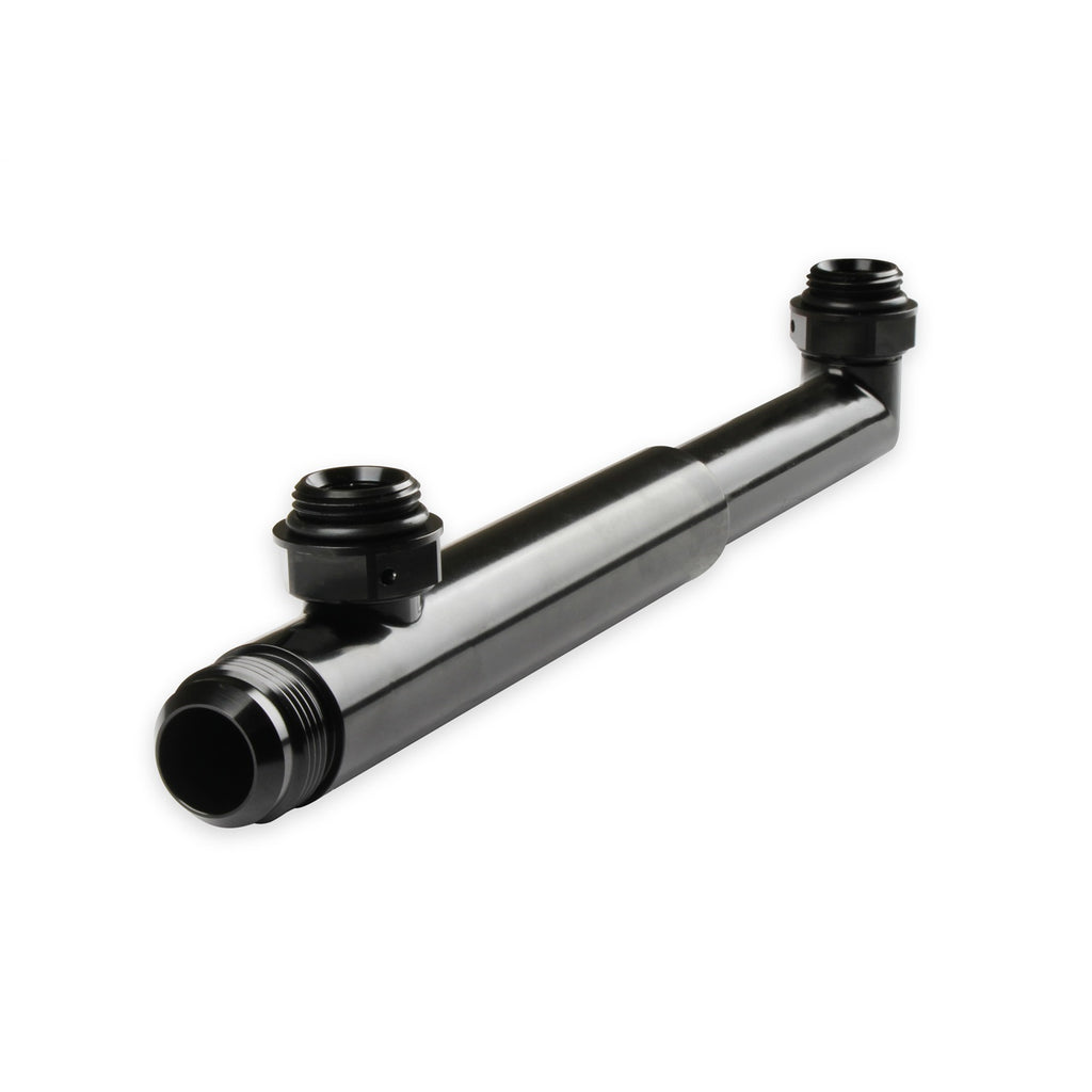 Earls-Adjustable-Coolant-Cross-Over-Tube--16-An-X-(2)--12-An-O-Ring-Port-Swivels