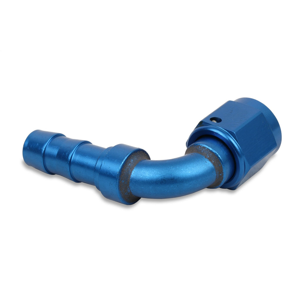 Earls-Auto-Crimp-Hose-End---90-Degree---Size--12---Blue