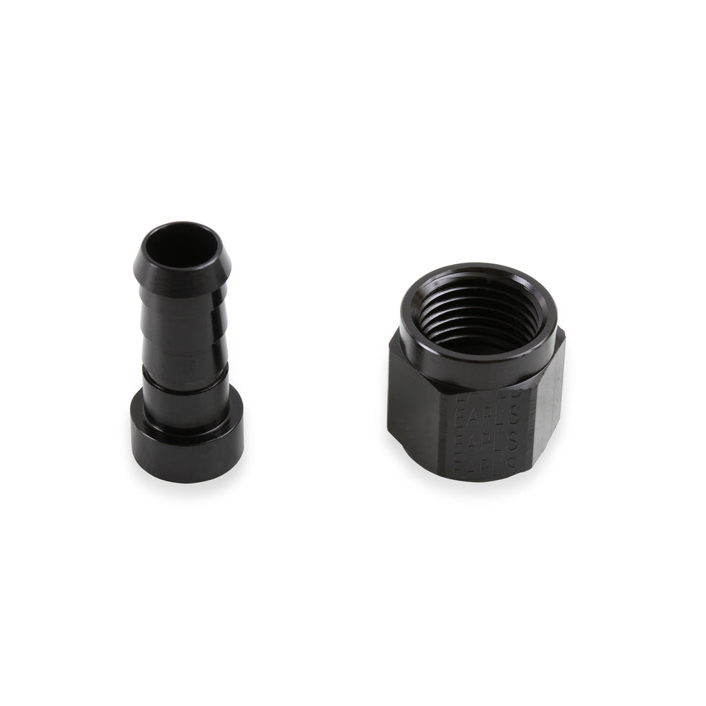 Earls-Auto-Crimp-Hose-End---Straight---Size--16---Black