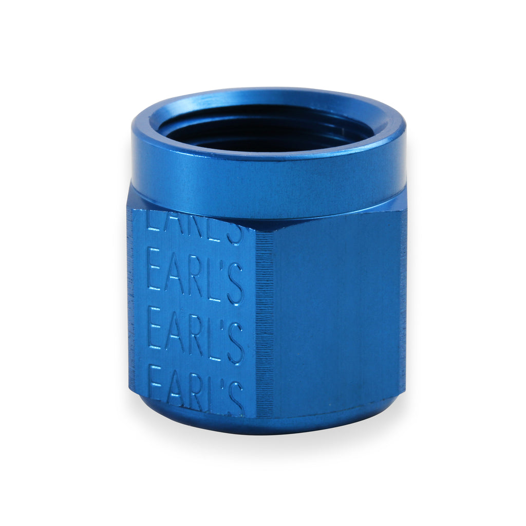 Earls-Auto-Crimp-Hose-End---Straight---Size--8---Blue