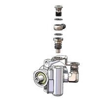 Load image into Gallery viewer, Earls-Remote-Reservoir-Adapter-Kit-For-Saginaw-Type-Ii-Power-Steering-Pumps-With-58-Hose-Barb-Inlet
