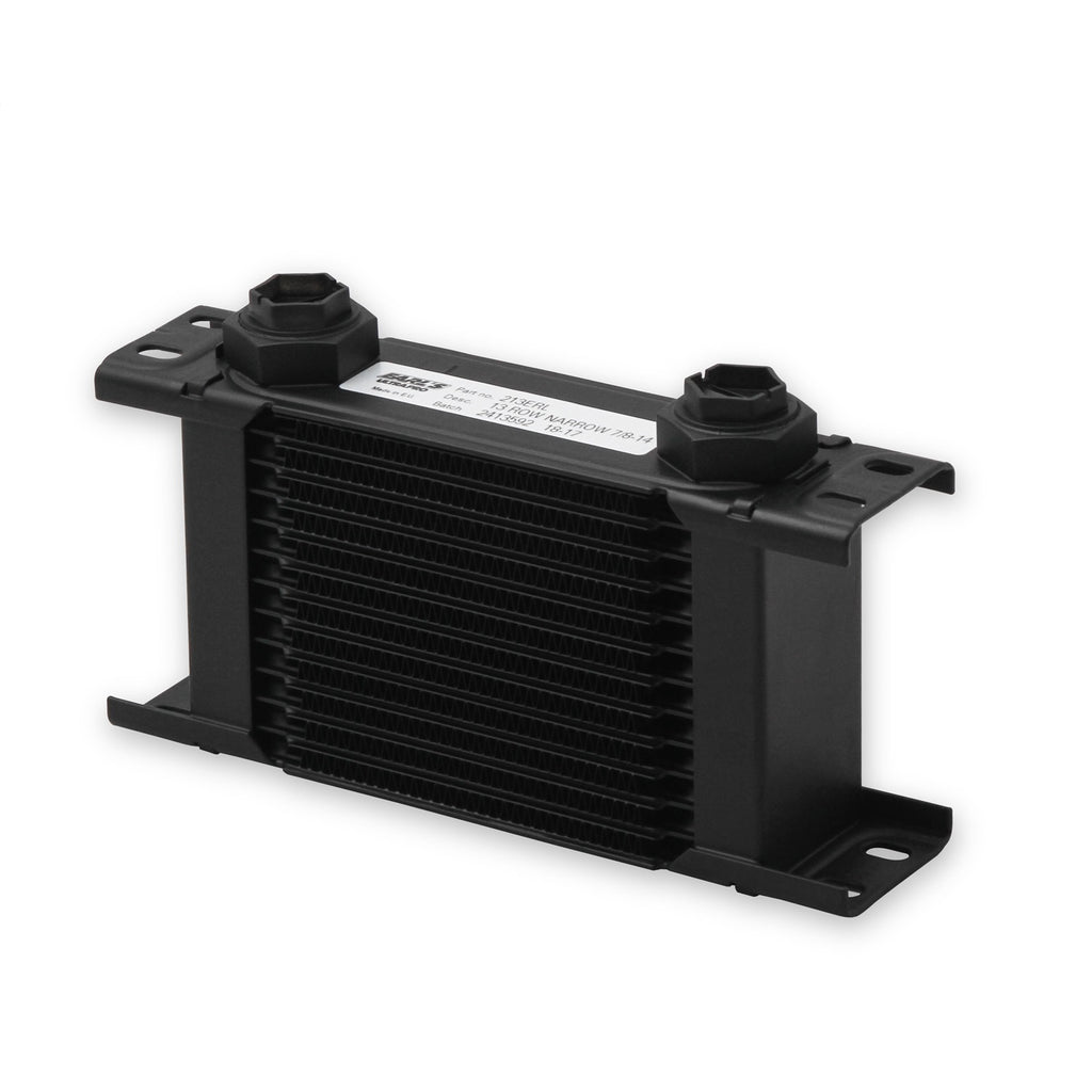 Earls-Ultrapro-Oil-Cooler---Black---13-Rows---Narrow-Cooler---10-O-Ring-Boss-Female-Ports