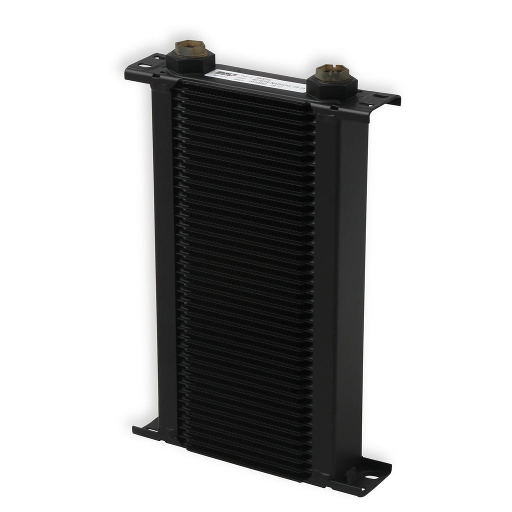 Earls-Ultrapro-Oil-Cooler---Black---40-Rows---Narrow-Cooler---10-O-Ring-Boss-Female-Ports