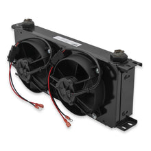 Load image into Gallery viewer, Earls-Ultrapro-Oil-Cooler-W-Dual-Fan-Pack---Black---20-Rows---Extra-Wide-Cooler---10-O-Ring-Boss-Female-Ports