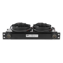 Load image into Gallery viewer, Earls-Ultrapro-Oil-Cooler-W-Dual-Fan-Pack---Black---20-Rows---Extra-Wide-Cooler---10-O-Ring-Boss-Female-Ports