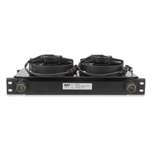 Load image into Gallery viewer, Earls-Ultrapro-Oil-Cooler-W-Dual-Fan-Pack---Black---20-Rows---Extra-Wide-Cooler---10-O-Ring-Boss-Female-Ports