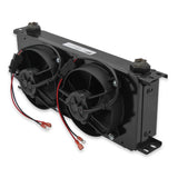 Earls FP820ERL Earl's UltraPro Oil Cooler w/ Dual Fan Pack - Black - 20 Rows - Extra-Wide Cooler - 10 O-Ring Boss Female Ports