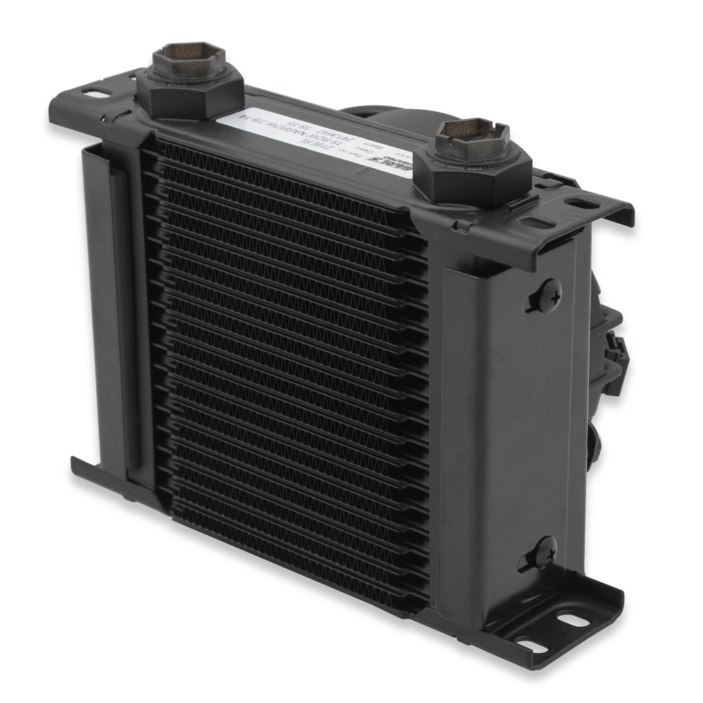 Earls-Ultrapro-Oil-Cooler-W-Fan-Pack---Black---19-Rows---Narrow-Cooler---10-O-Ring-Boss-Female-Ports