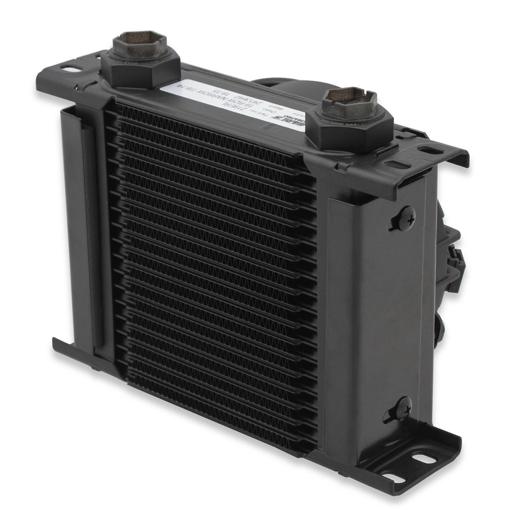 Earls-Ultrapro-Oil-Cooler-W-Fan-Pack---Black---19-Rows---Narrow-Cooler---10-O-Ring-Boss-Female-Ports