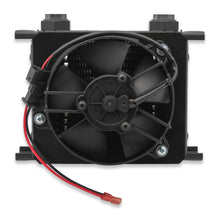 Load image into Gallery viewer, Earls-Ultrapro-Oil-Cooler-W-Fan-Pack---Black---19-Rows---Narrow-Cooler---10-O-Ring-Boss-Female-Ports